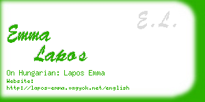 emma lapos business card